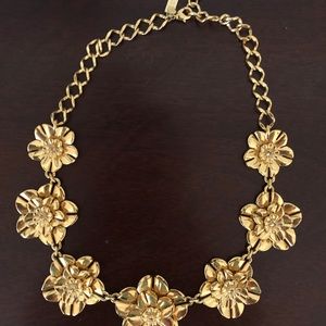 Kate Spade Gold Flower Statement Necklace
